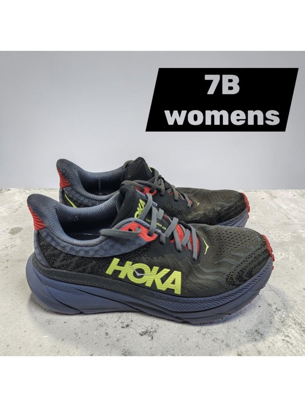 Hoka One One Challenger ATR 7 Obsidian Anchor Trl Running Shoes Women's Size 7B